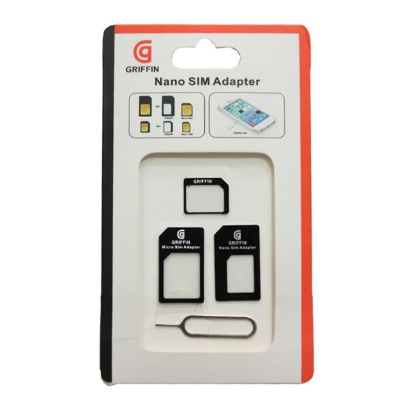 تبدیل سیم کارت‌های نانو و میکرو به استاندارد گریفین Griffin Nano and Micro SIM Card Adapters